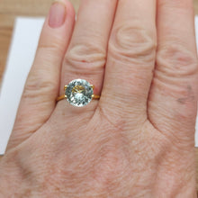 Load image into Gallery viewer, #205 Pastel blue-green Tourmaline complex brilliant 3.6cts