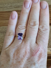 Load image into Gallery viewer, #29 Amethyst cut-corner rectangle, 3.5cts