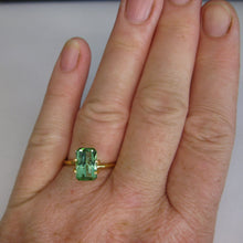 Load image into Gallery viewer, #109 Green Tourmaline rectangular cut 3.1cts