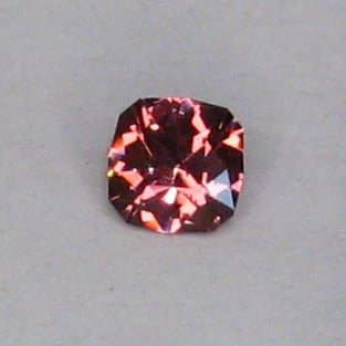 #143 Peach Pink Spinel Square calibrated Cushion 0.6cts
